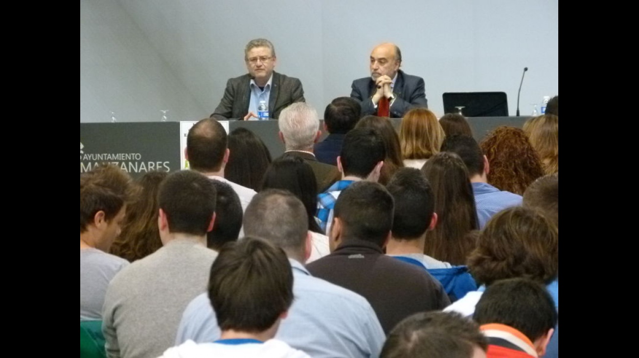 David Abolafia y Antonio López de la Manzanara en la inauguración de la Jornada