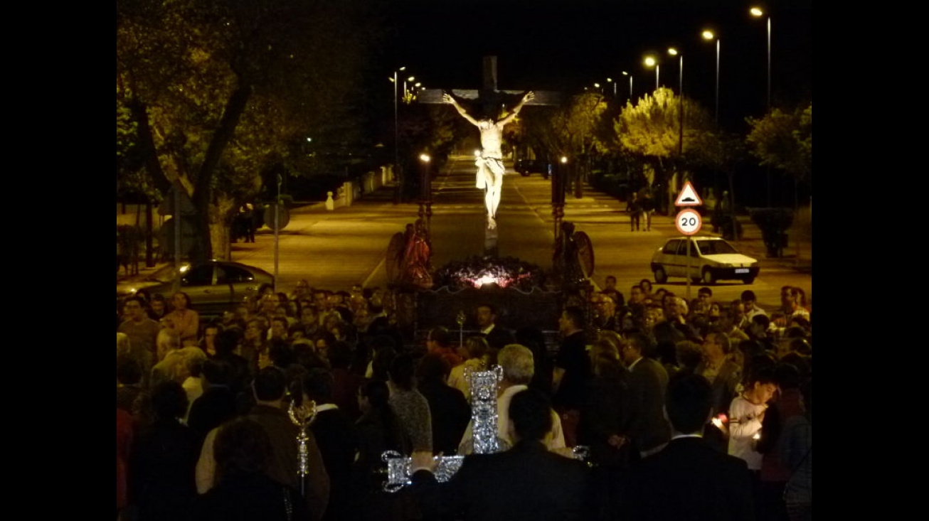 El Cristo de la Humildad, durante el Vía Crucis del Miércoles Santo