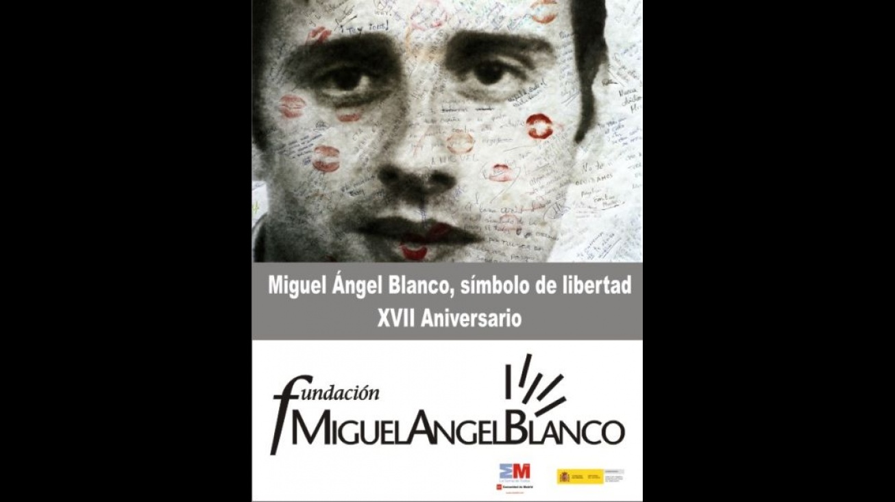 Cartel del homenaje a Miguel Ángel Blanco