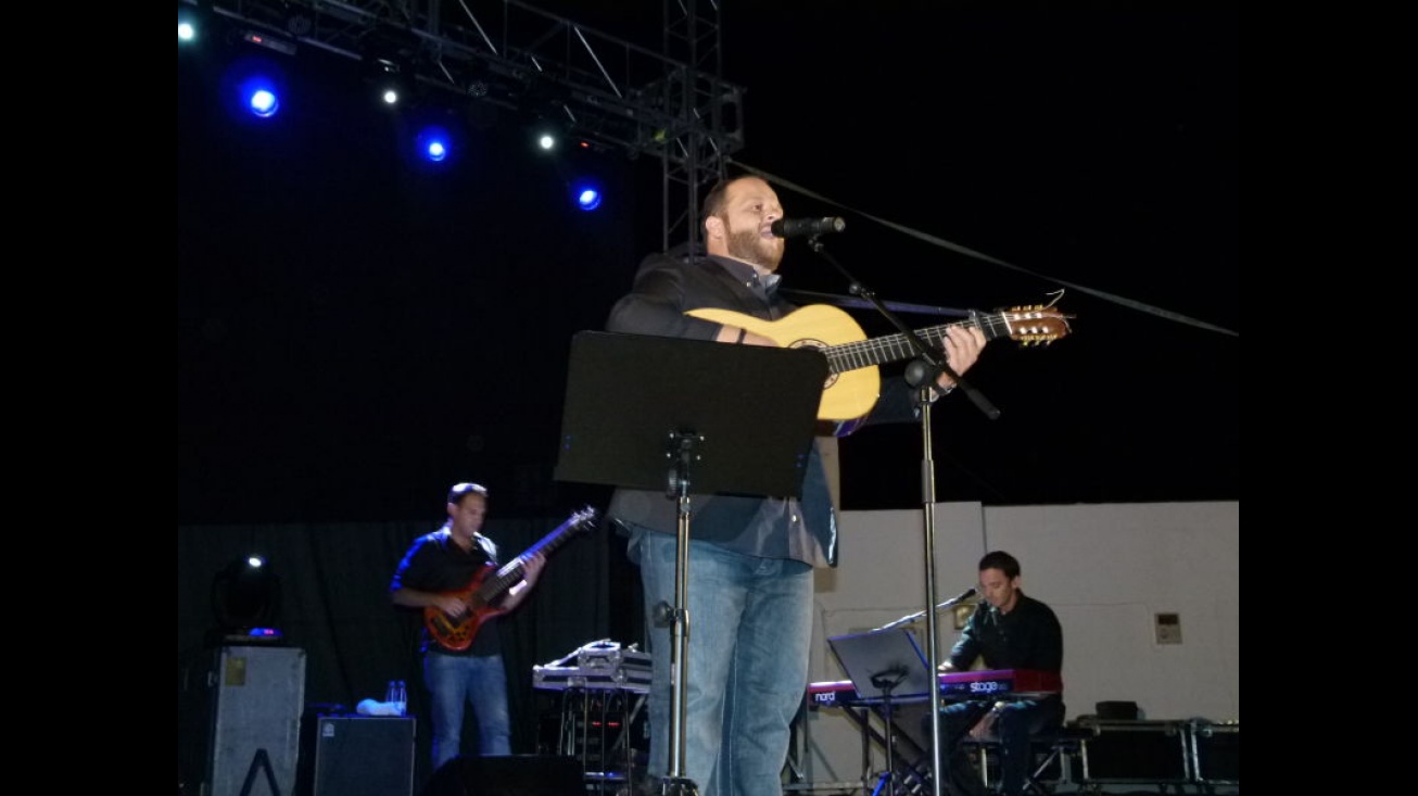 David Barrull, durante su actuación en Manzanares