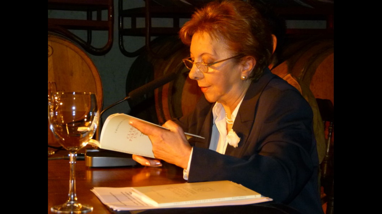 La autora, durante la presentación del libro