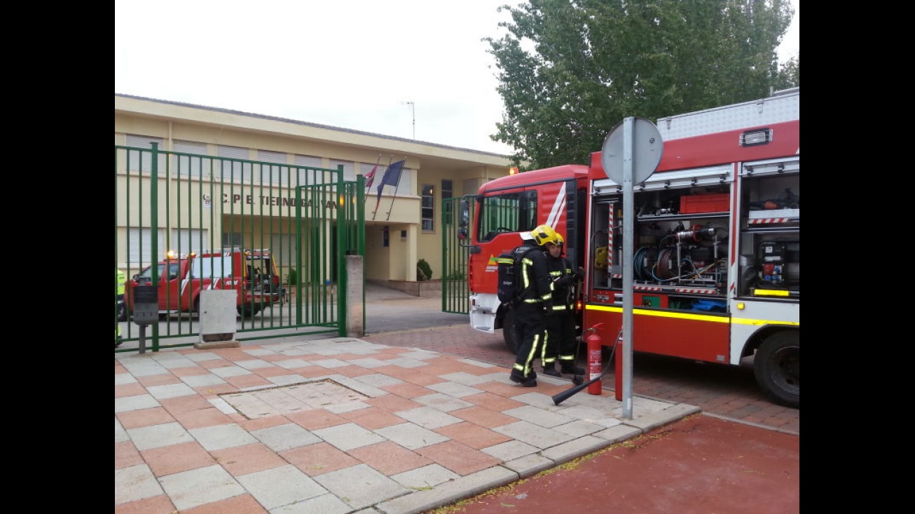 Actuación de los bomberos a las 8:30 de la mañana