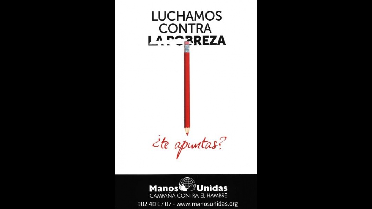 Cartel de la campaña de Manos Unidas