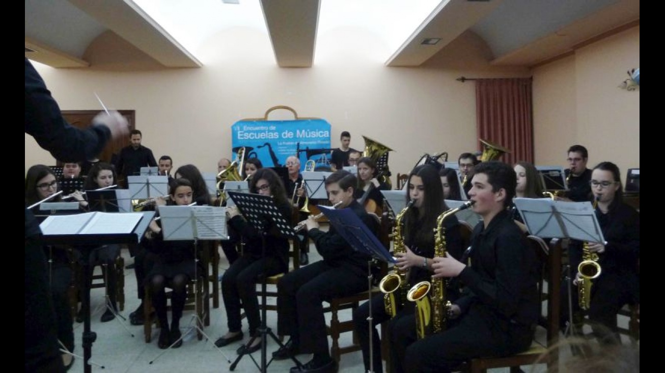 Actuación de la banda juvenil de Manzanares en el encuentro de Escuelas de Música