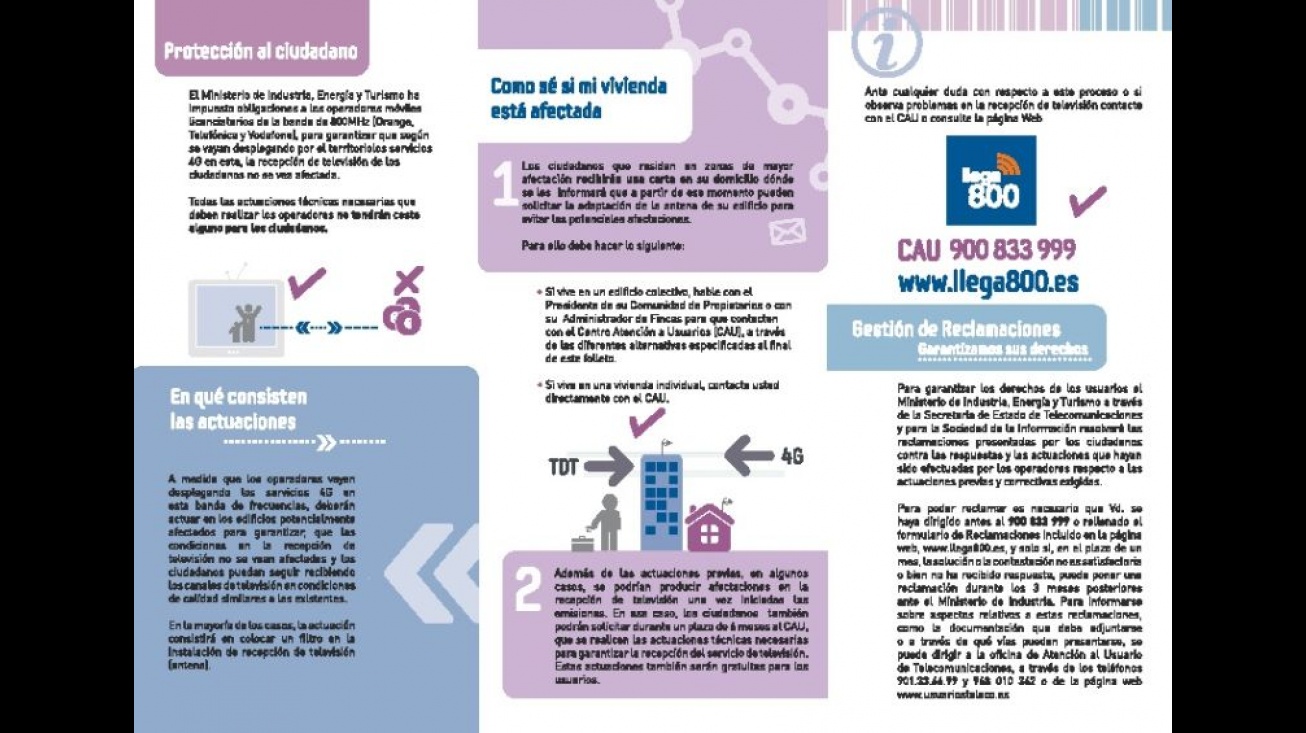Folleto informativo sobre interferencias en la TDT