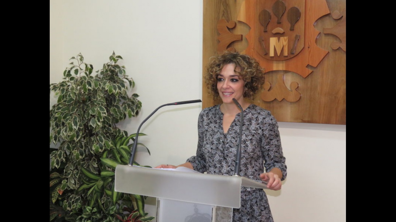 Beatriz Labián, durante la comparecencia de prensa del jueves 15 de octubre de 2015