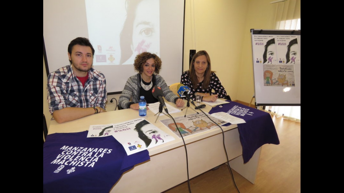 Cervantes, Labián y Morales, en la presentación de los actos del 25-N