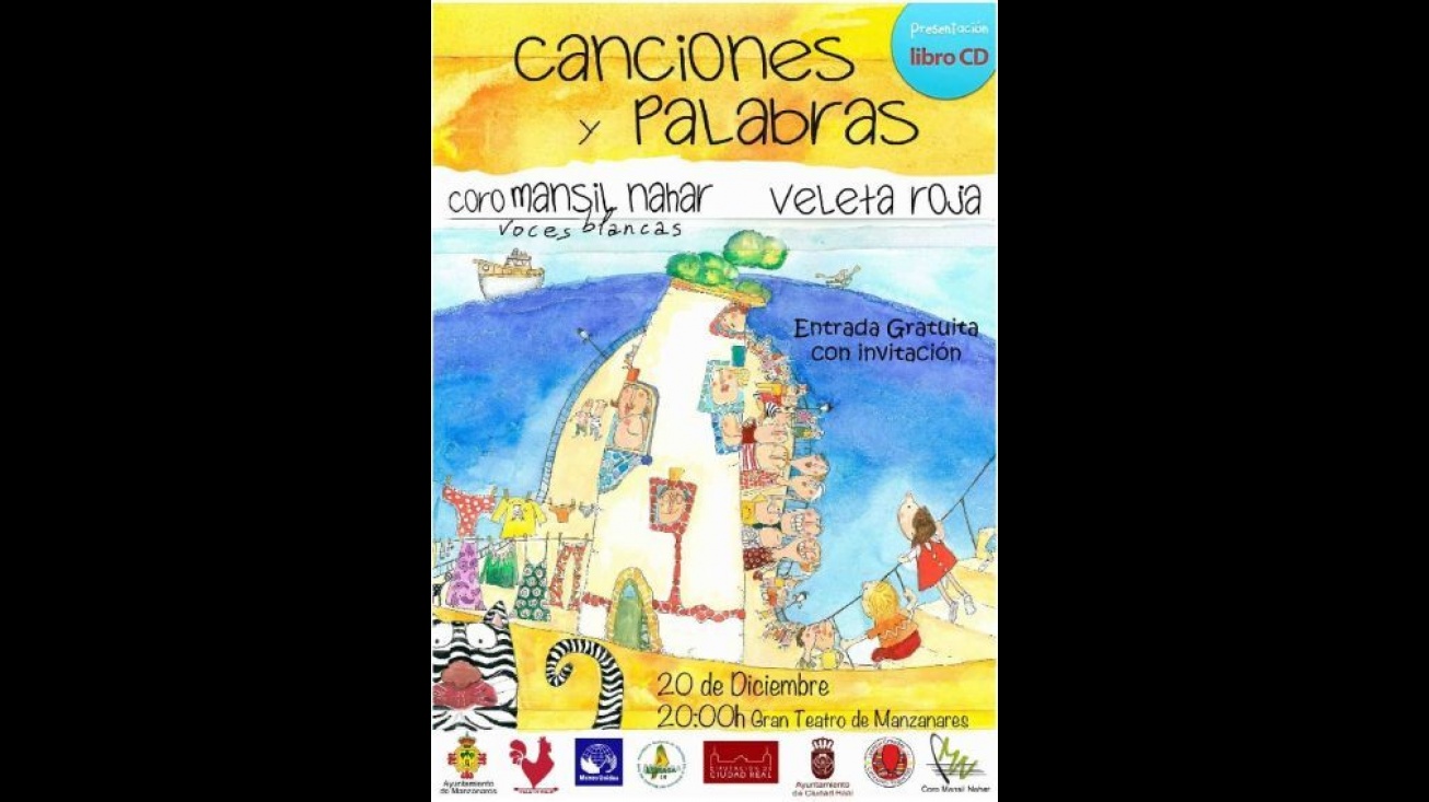 Cartel "Canciones y palabras"