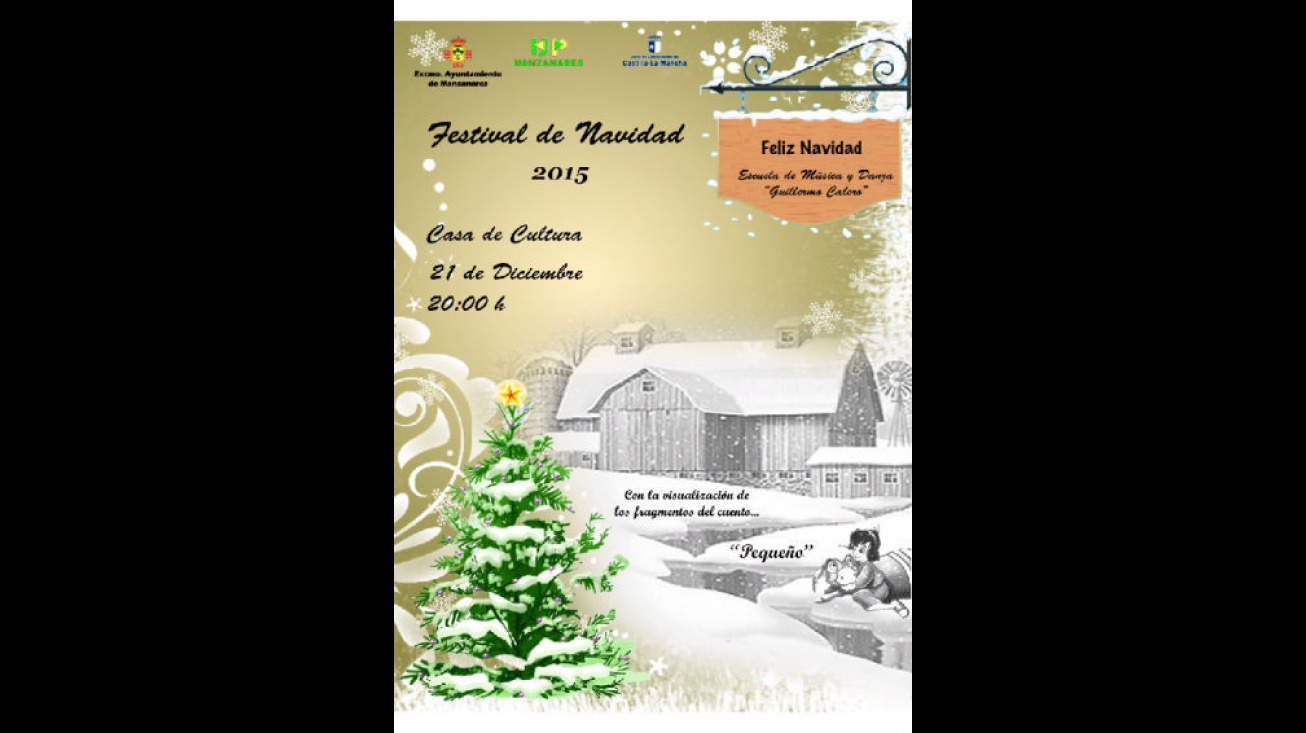 Cartel Festival de Navidad de la Escuela de Múscia