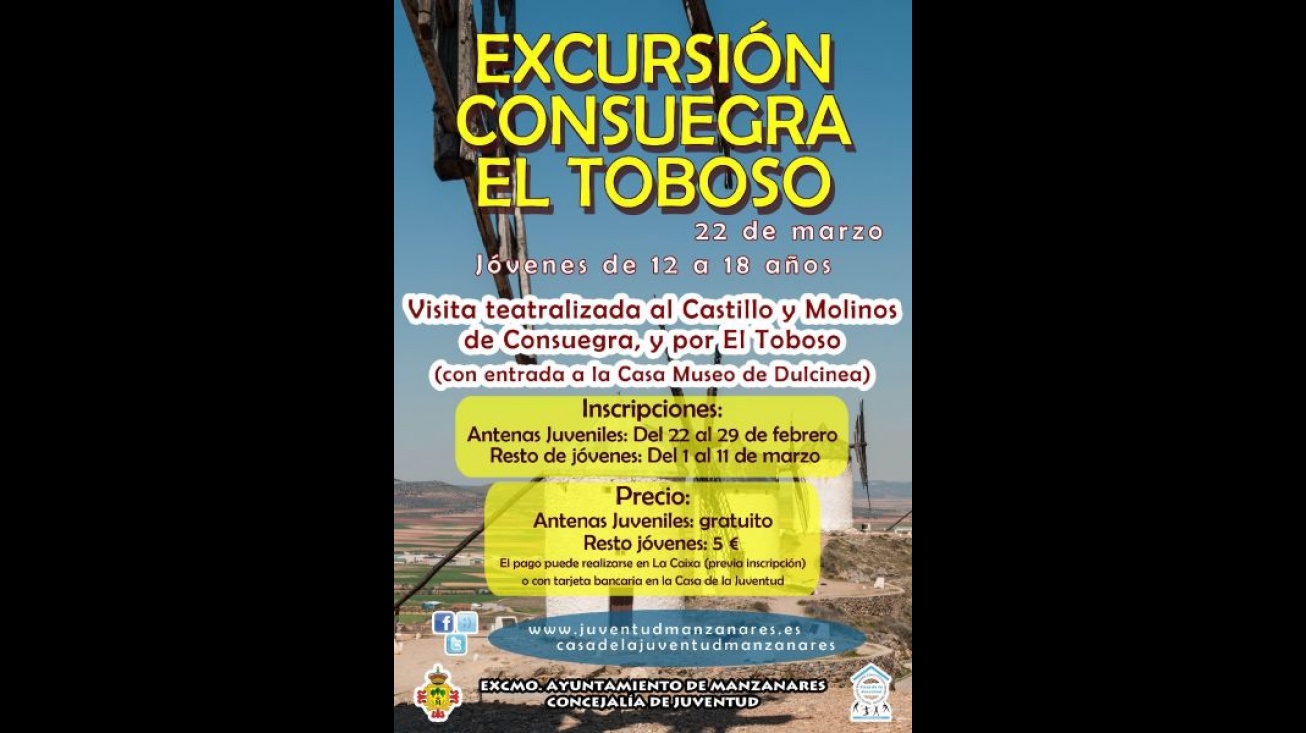 Cartel de excursión Consuegra-El Toboso