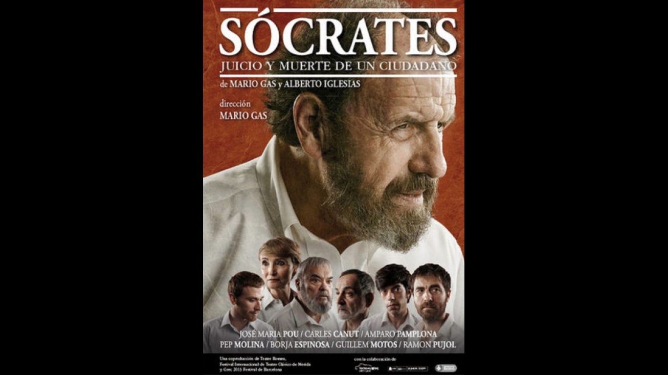 Cartel de la obra "Sócrates"