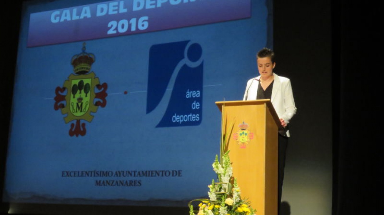 Esther Nieto-Márquez, durante su intervención en la Gala del Deporte 2016