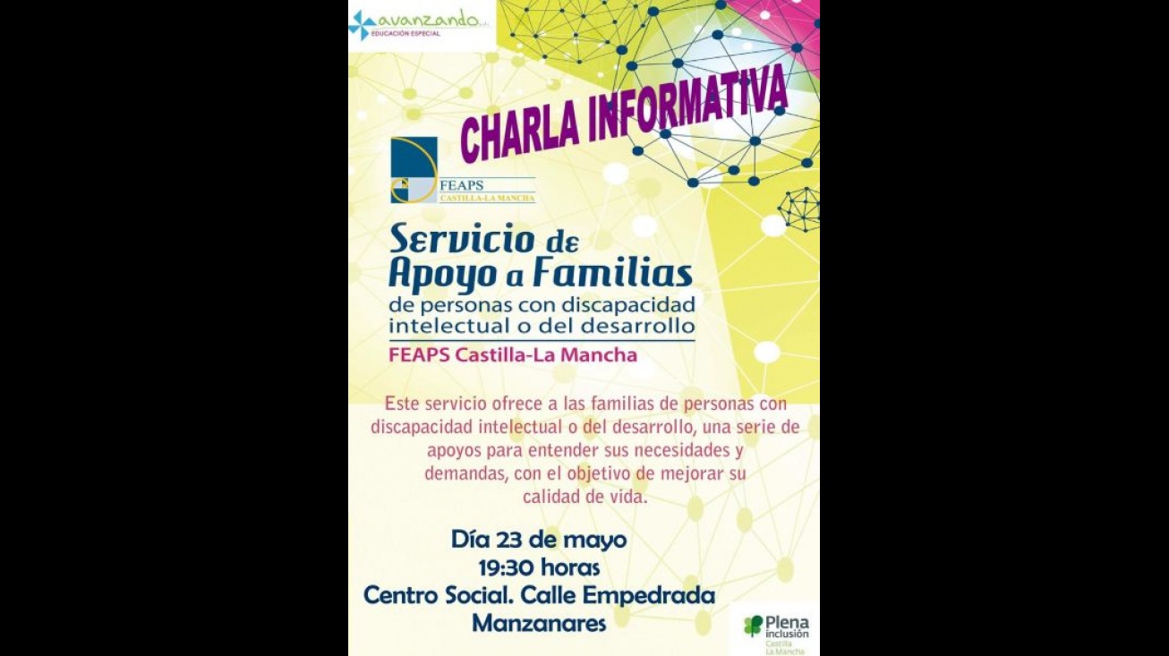 Cartel anunciador de la charla informativa