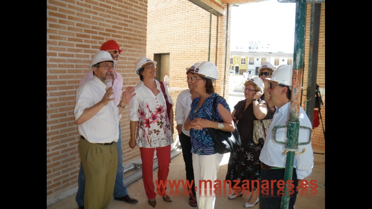 Visita de Sanroma a las obras