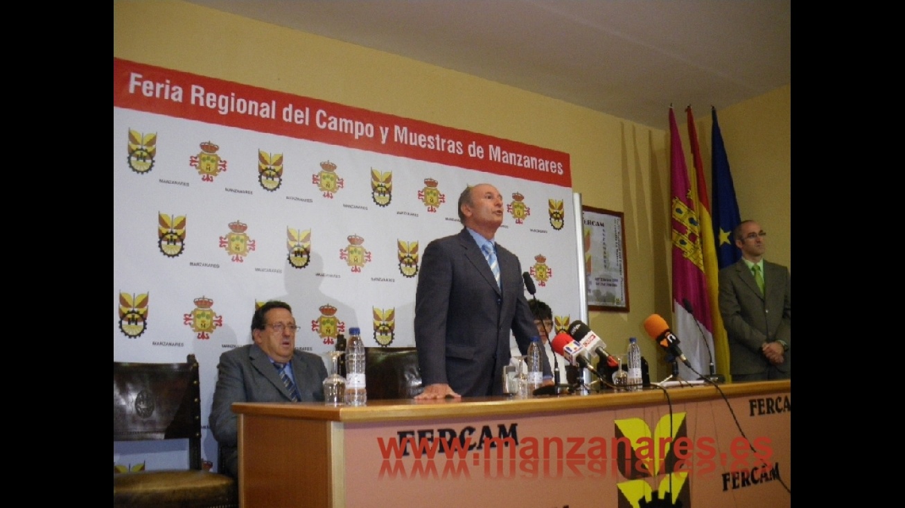 Miguel Ángel Pozas durante la clausura de FERCAM 2009