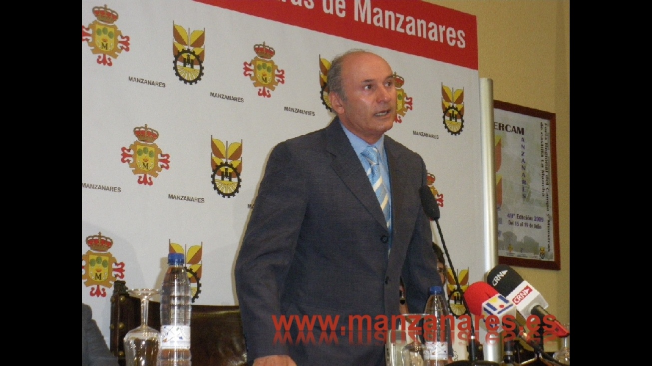 Miguel Ángel Pozas durante la clausura de FERCAM 2009