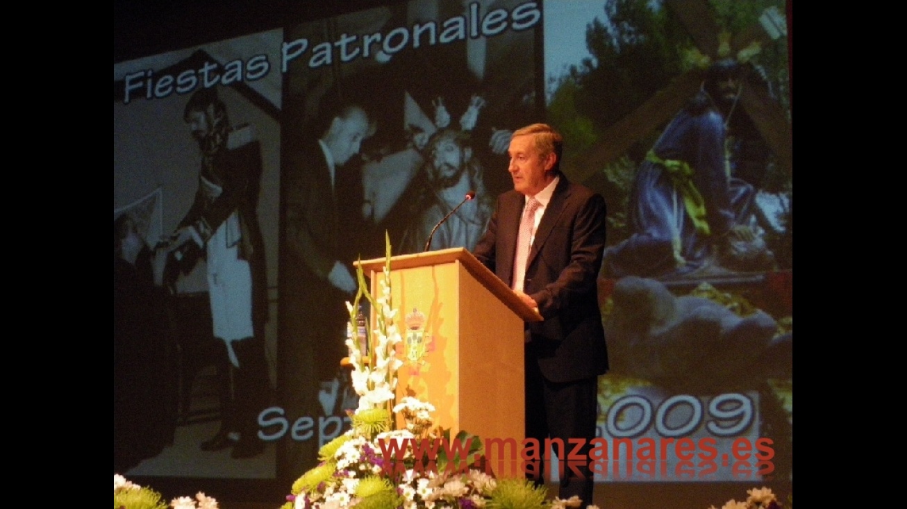 Diego Gallego durante el Pregón de las Fiestas Patronales