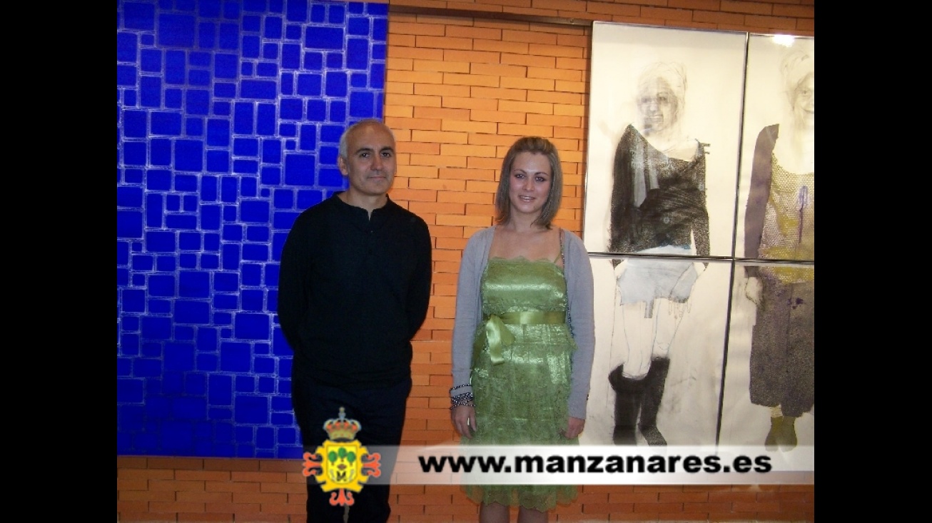 Roberto Coromina y Laura Medina, ante sus obras