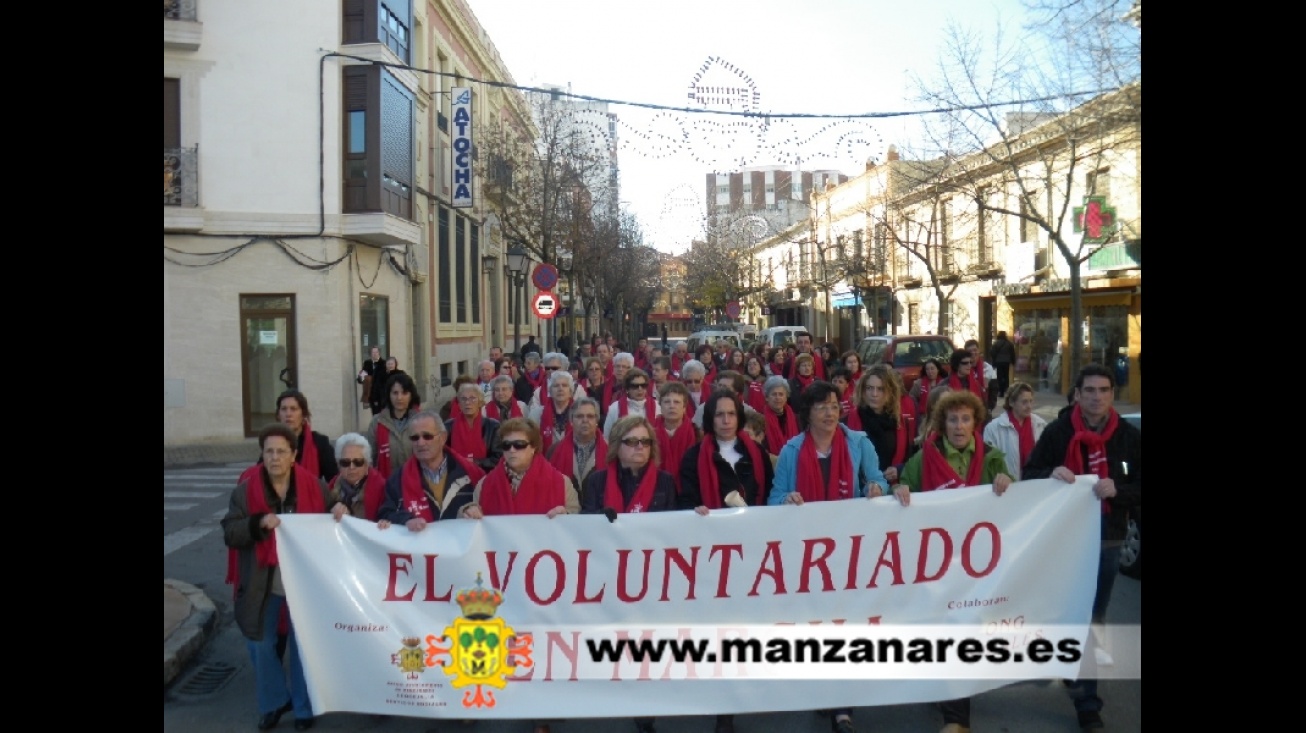 Momento de la marcha solidaria del voluntariado 2009